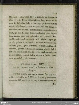 Observatio XIV. Nec iure Romano omnis ex iureiurando actio denegata