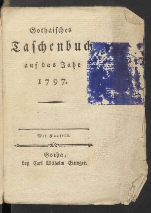 1797: Gothaisches Taschenbuch