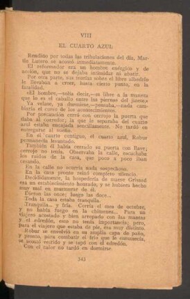 VIII - El cuarto azul