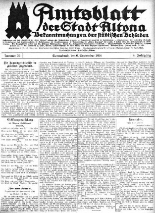 Nummer 36 : Sonnabend, den 6. September 1924