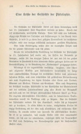 268-284 Eine Krisis der Geschichte der Philosophie