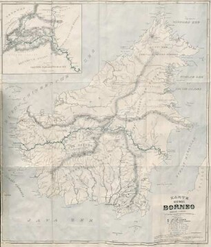 Karte der Insel Borneo