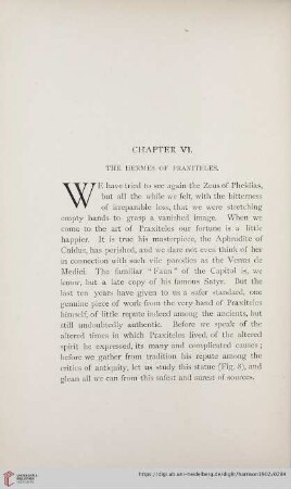 Chapter VI: The Hermes of Praxiteles