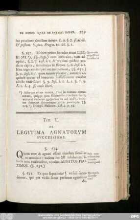 Tit. II. De Legitima Agnatorum Successione.