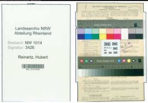 Entnazifizierung Hubert Reinartz , geb. 04.01.1887 (Friseur)