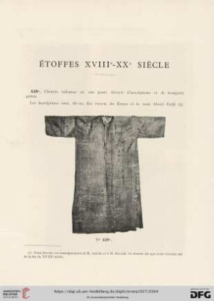 Étoffes XVIIIe - XXe siècle