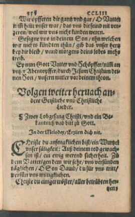 Volgen weiter heruach andere Geistliche und Christliche Lieder.