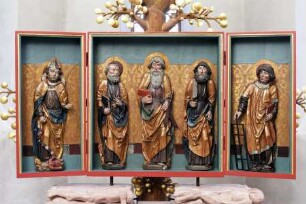 Kreuzigungsgruppe, Lebensbaum — Apostelaltar