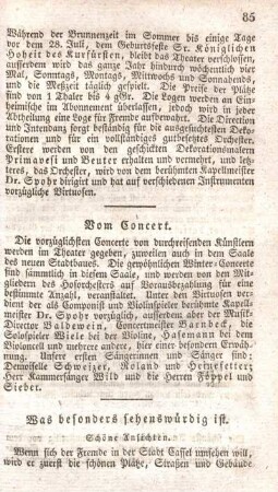 Was besonders sehenswürdig ist.