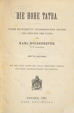 Die Hohe Tatra
