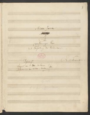 Messen; V (3), Coro, orch, org; McCS 147; op.147