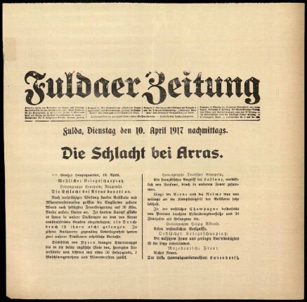 Ausgabe vom Dienstag, den 10. April 1917.