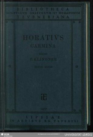 Q. Horati Flacci carmina