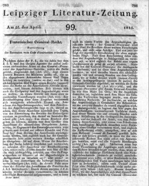 1815-04-25 : 99. Stück