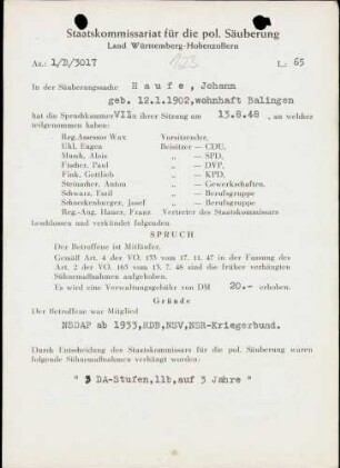 Haufe, Johann