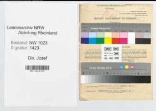 Entnazifizierung Josef Dix , geb. 28.02.1898 (Mechaniker)