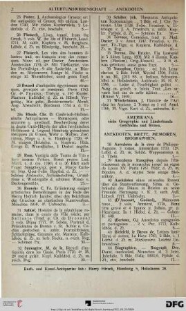 Anekdoten, Briefe, Memoiren, Biographien (Nr. 38-82)