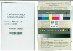 Entnazifizierung Walter Roeder , geb. 19.11.1883 (Zugfuehrer)