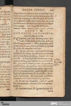Caput IX. Explicatio Sacramentorum Sanctæ Ecclesiæ.
