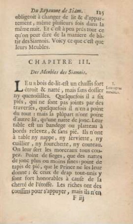 Chapitre III. Des meubles de Siamois