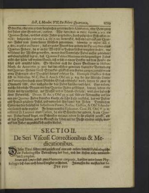 Sectio II. De Seri Viscosi Correctionibus & Medicationibus.