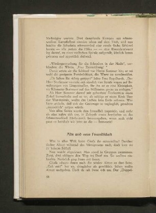 Alte und neue Freundschaft