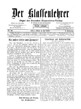 Lehrerstand und Polzeiaufsicht