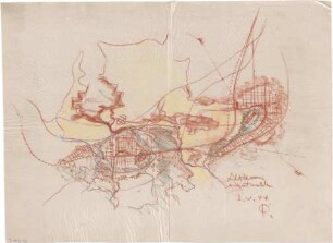 Gsaenger, Gustav; Stettin - Altdamm (pol. Szczecin, Polen); Städtebauliche Planungen - Studie