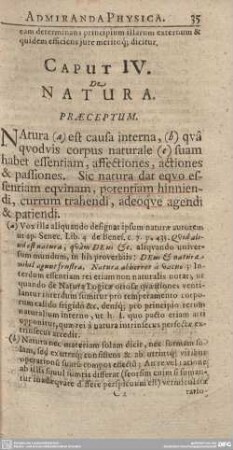 Caput IV. De Natura.