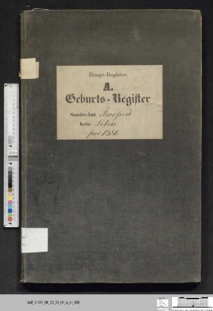 Geburtsregister Booßen 1881