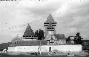 Homorod: Kirchenburg, etwas seitlich gesehen