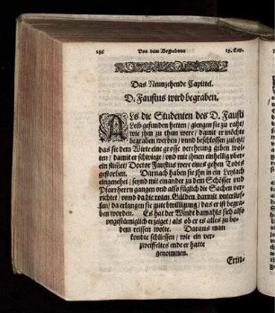 Das Neunzehende Capittel. D. Faustus wird begraben.
