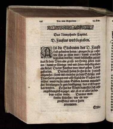 Das Neunzehende Capittel. D. Faustus wird begraben.