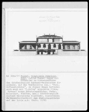 Dienstgebäude der Großherzoglichen Sachsen.Weimarschen Eisenbahn & Bahnhofsgebäude