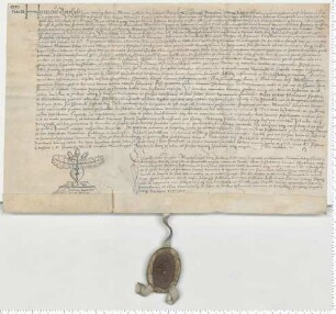 Dr. Henricus Borcholt, Propst zu St. Johannis, transsumiert eine Präsentationsurkunde und nimmt die entsprechende Investitur vor für eine Vikarie am Johannes Evangelisten Altar der Lambertikapelle. Notar Benedictus Juncker [lat].