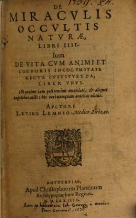 De occultis naturae miraculis : libri IV