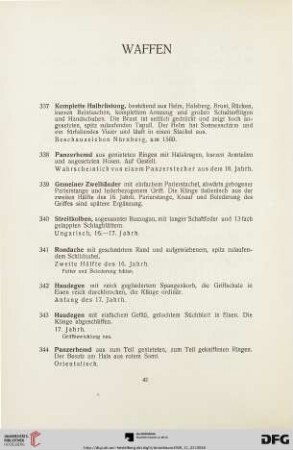 Waffen (Nr. 337-349)