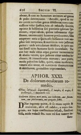 [Aphor. XXXI. - XXXIX.]