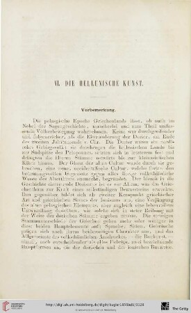 VI. Die hellenische Kunst
