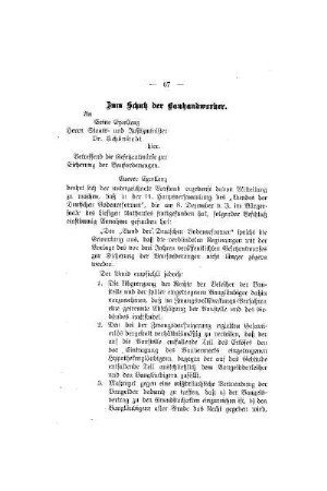 Zum Schutz der Bauhandwerker