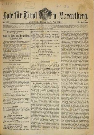 Bote für Tirol und Vorarlberg. 1894,7/9 = Jg. 80