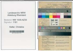 Entnazifizierung Christine Auf´m Keller , geb. 28.06.1894 (Kaufmaennische Angestellte)