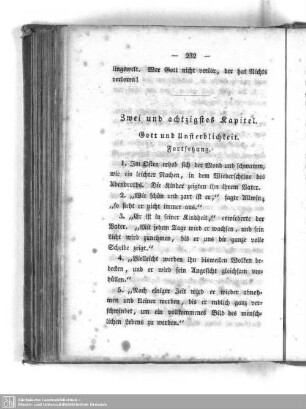 Zwei und achtzigstes Kapitel. Gott und Unsterblichkeit. Fortsetzung