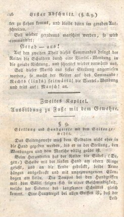 Zweites Kapitel. Ausbildung zu Fuße mit dem Gewehre.