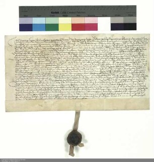 Revers Philipps von Lauter bezüglich der Belehnung mit anderthalb Huben Land und einer Mühle in Echzell durch Balthasar [von Dernbach], Abt von Fulda