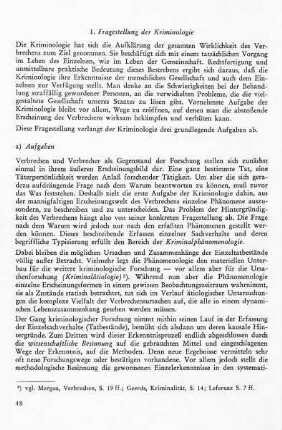 a) Aufgaben: Phänomenologie - Ätiologie - Wissenschaftliche Besinnung
