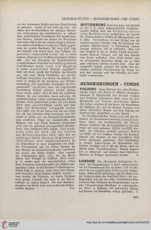 Ausgrabungen. Funde