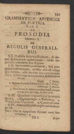 Cap. I. De Prosodia