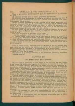 Capítulo XX - Una esperanza desvanecida