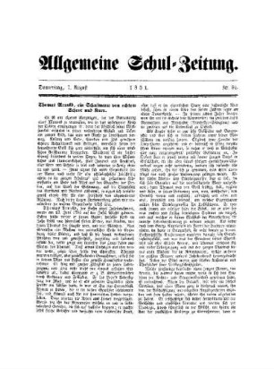 Thomas Arnold, ein Schulmann von echtem Schrot und Korn : (Schluß folgt)
